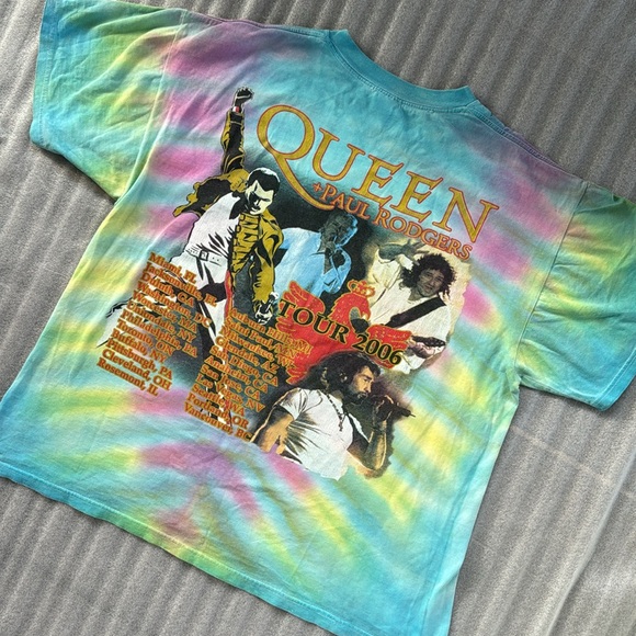 Vintage 2006 Queen & Paul Rodgers Tie Dye Tour T-Shirt Size Large - Picture 2 of 7